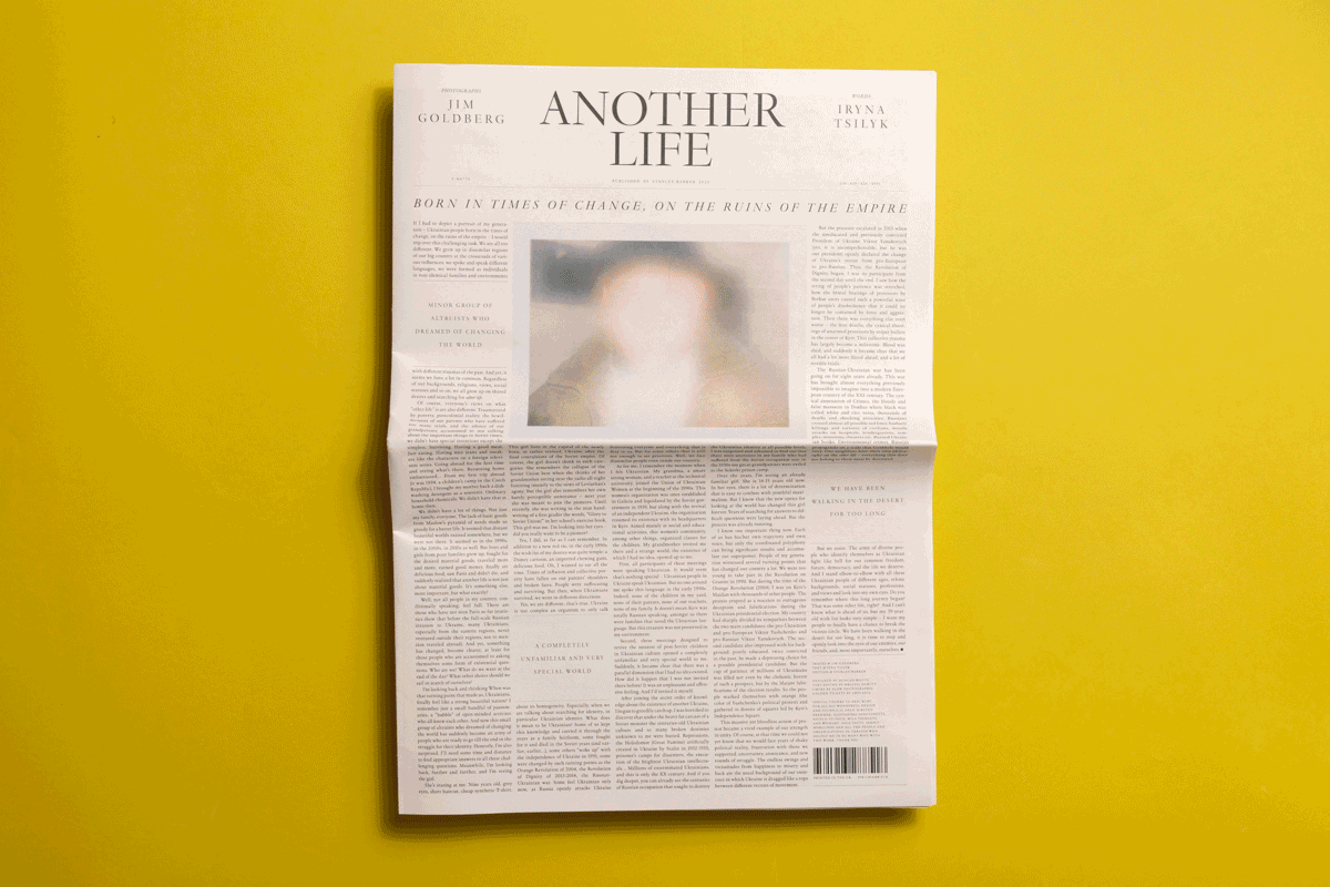 Another Life newspaper for Ukraine by Jim Goldberg. Printed by Newspaper Club
