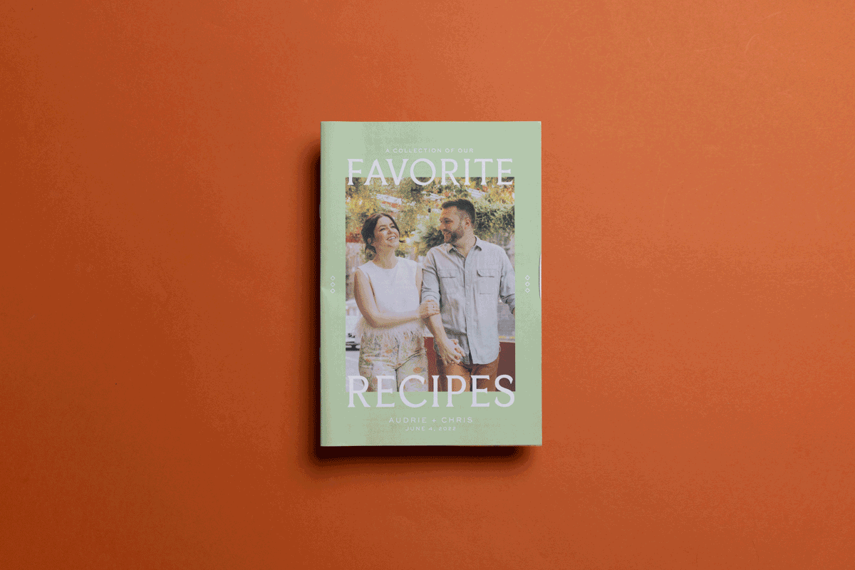 Favorite recipes wedding zine newspaper