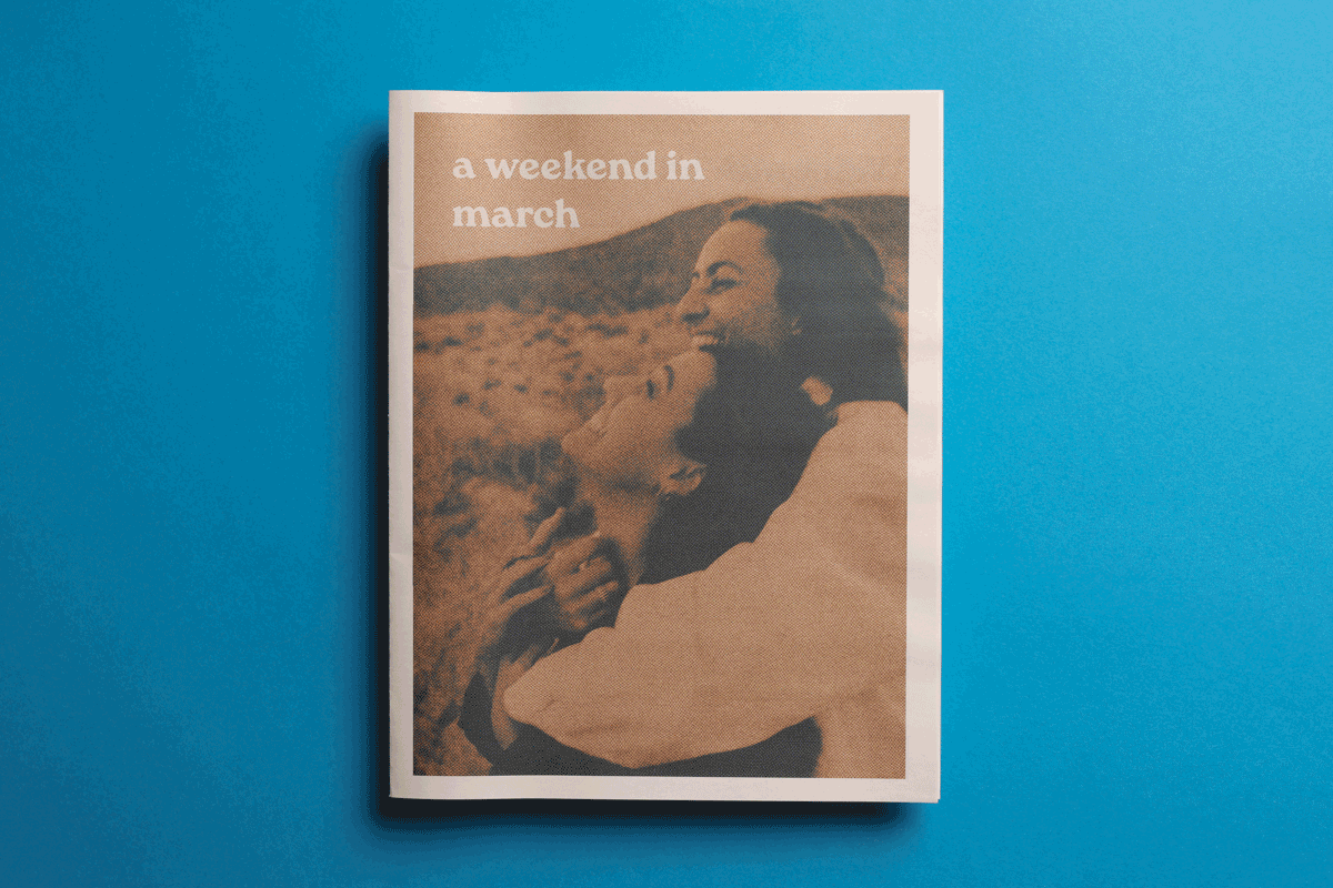 Wedding newspaper for Taryn Arnold and Cammie Scott. Printed by Newspaper Club.