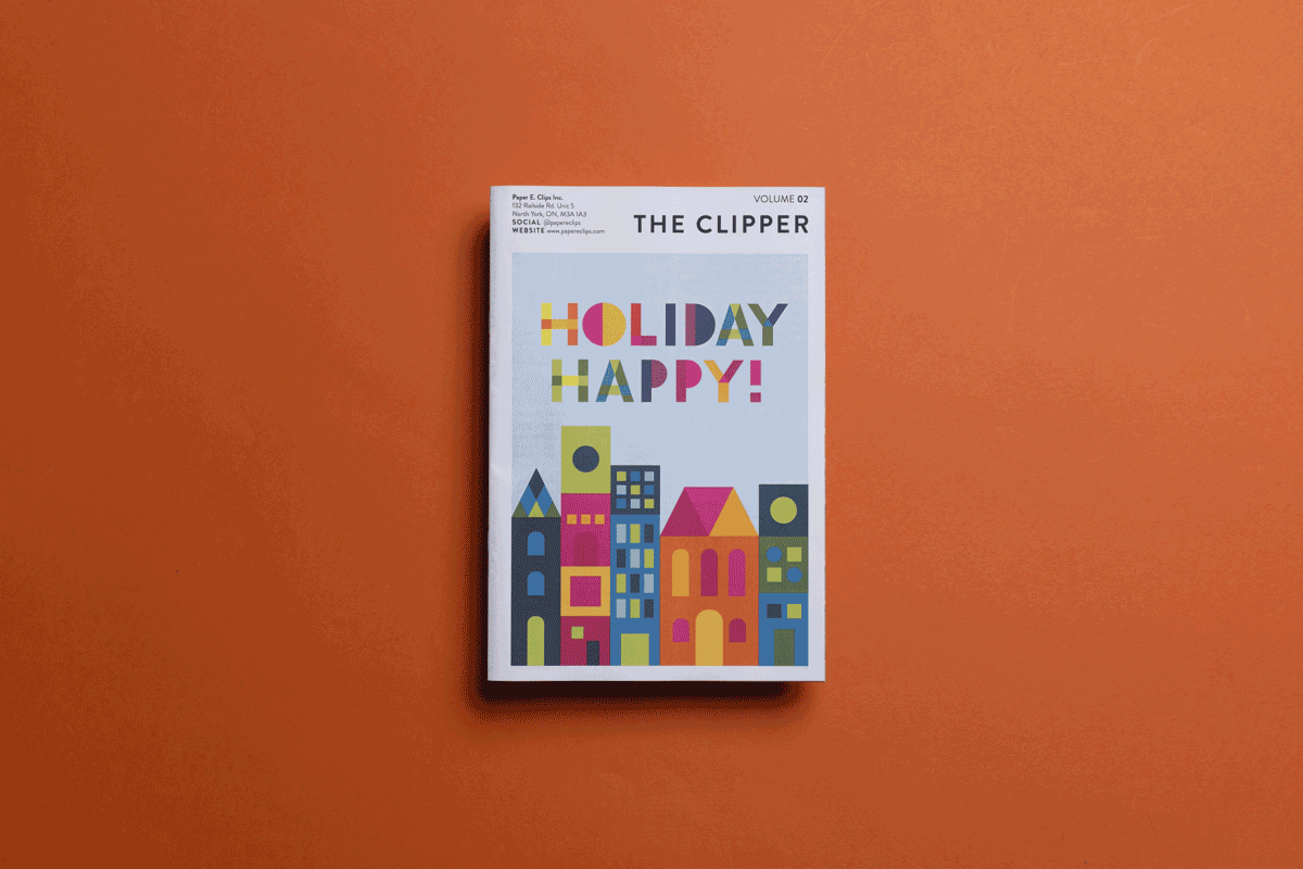 The Clipper holiday catalogue printed by Newspaper Club