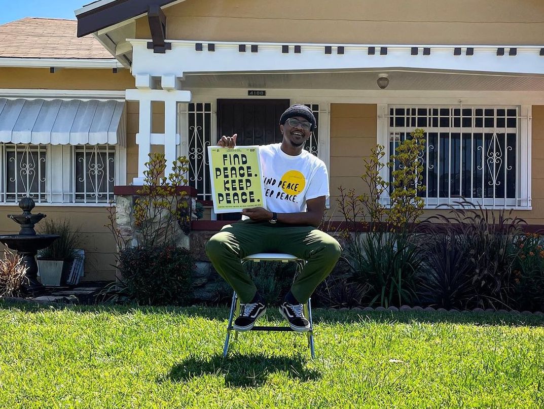 Lorenzo Diggins Jr, founder of Find Peace. Keep Peace. journal. Printed by Newspaper Club.
