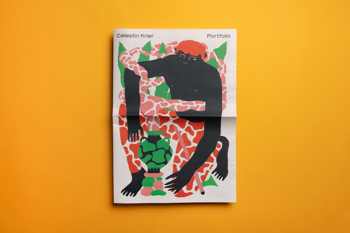 Célestin Krier broadsheet portfolio. Printed by Newspaper Club.