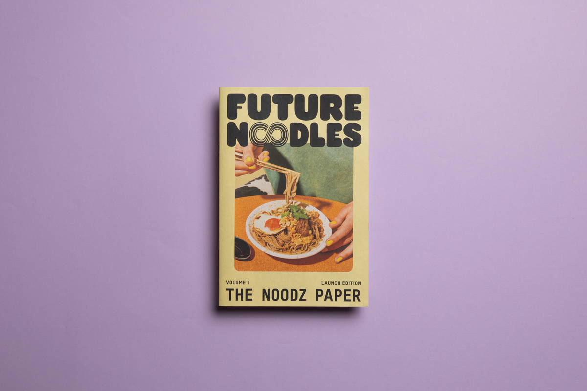 The Noodz Paper zine from Future Noodles. Printed by Newspaper Club.