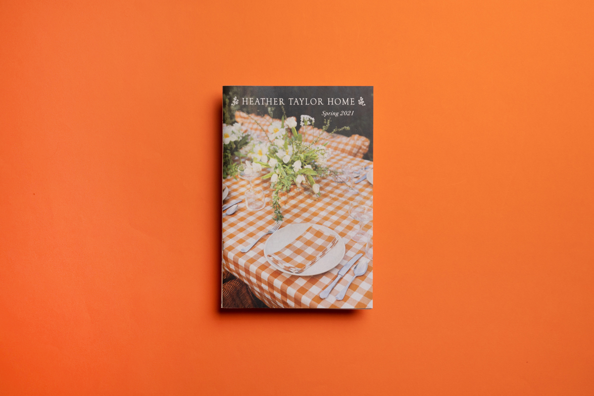Heather Taylor Home mini newspaper catalogue. Printed by Newspaper Club.