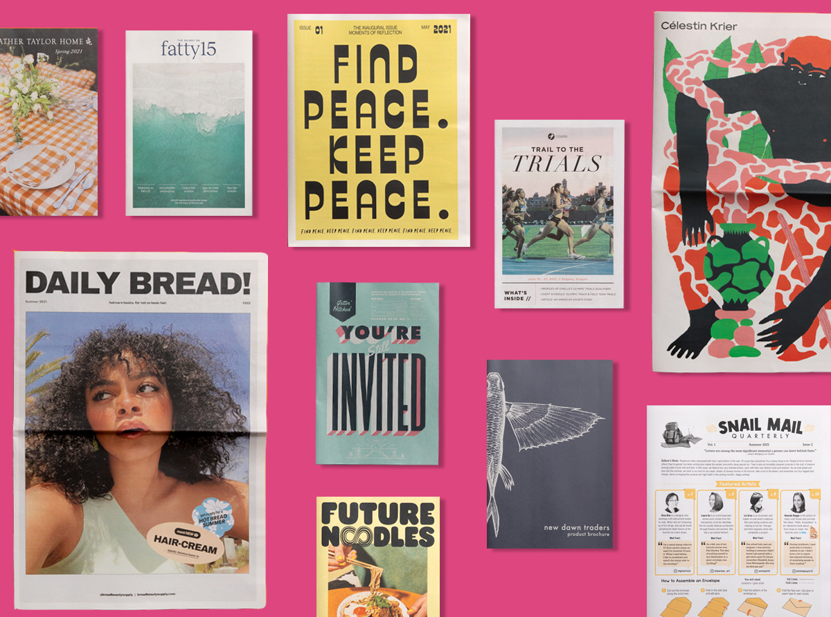 Newspaper Club print roundup. Inspiring newspaper designs for July 2021