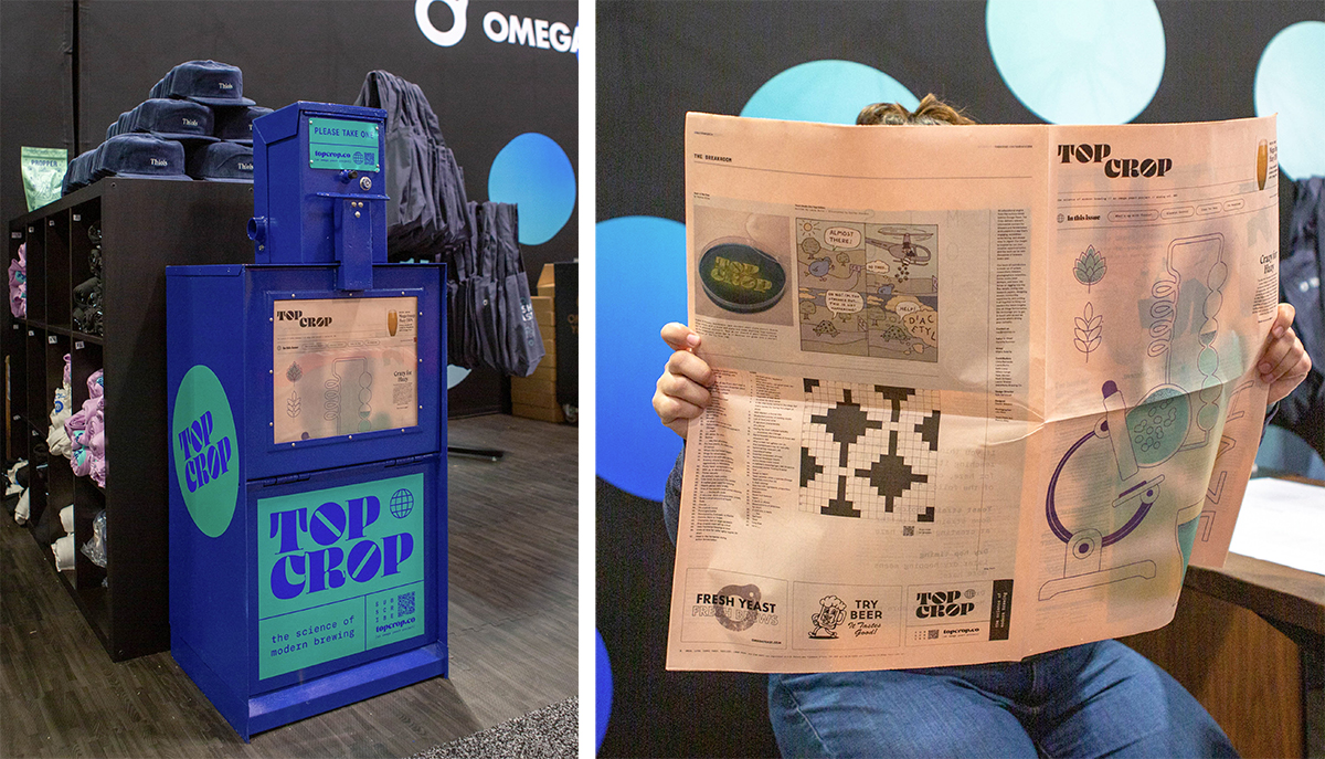 Top Crop craft brewing newspaper from Omega Yeast. Printed by Newspaper Club.