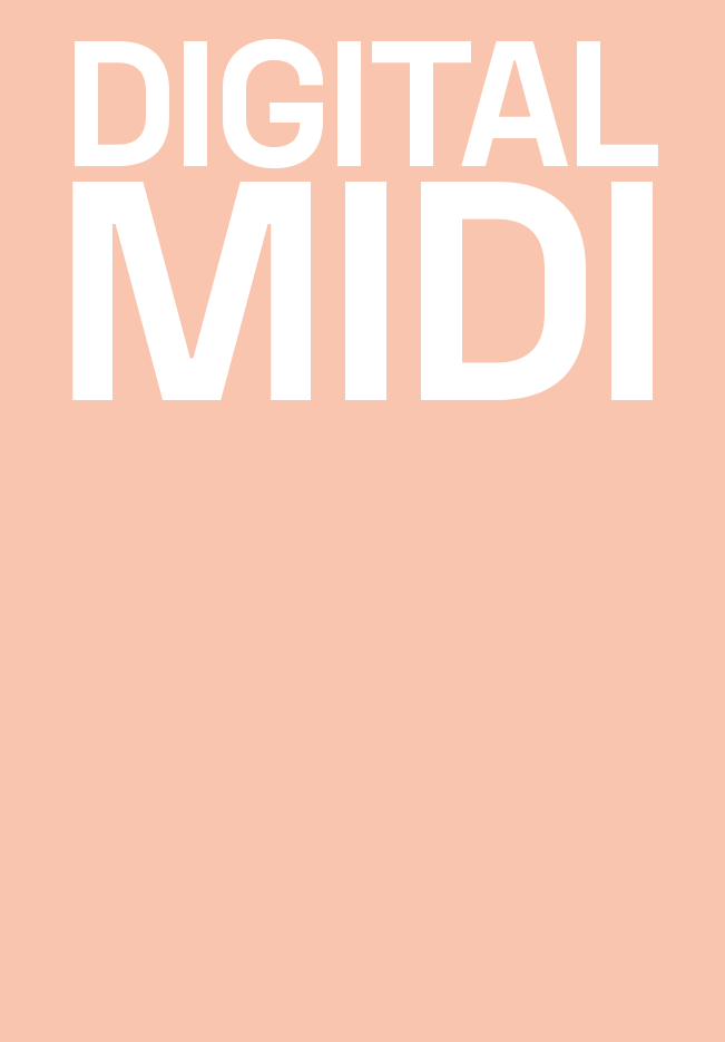 Front cover of blank Digital Midi template