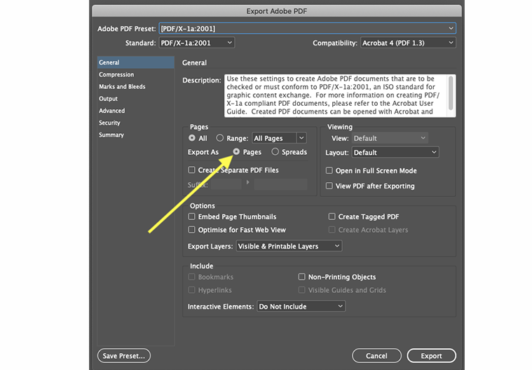 export pdf