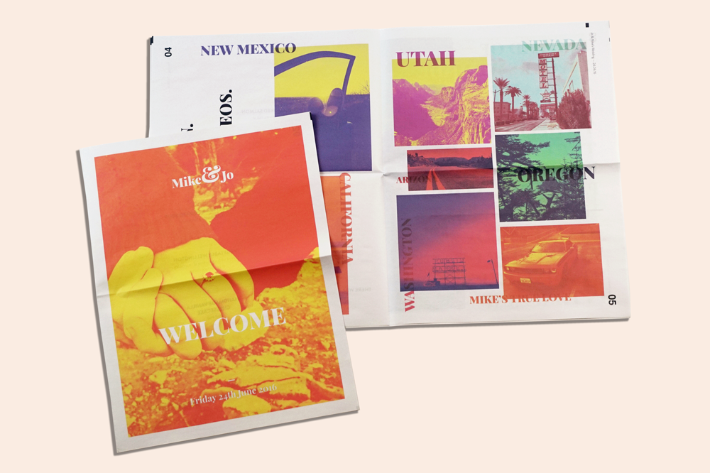 8 Ideas for Creative Wedding Newspapers