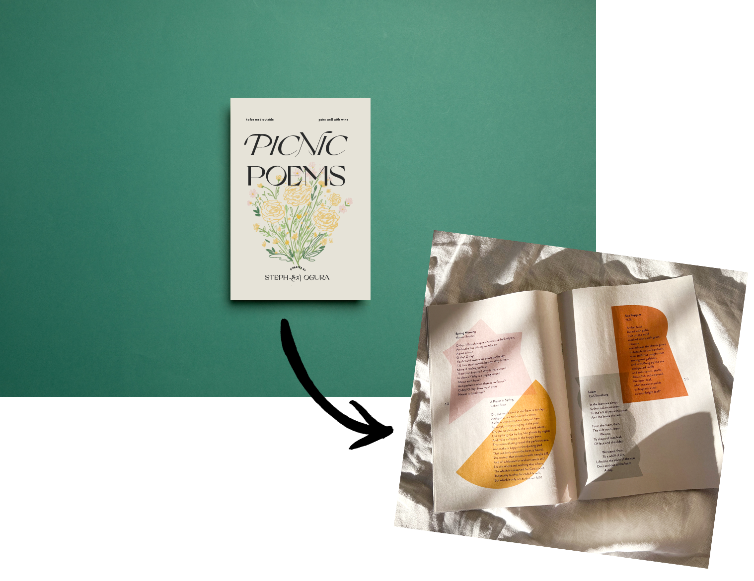 Picnic Poems mini zine by Stephanie Ogura. Printed by Newspaper Club.