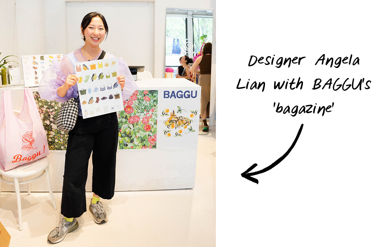 BAGGU 'bagazine' newspaper poster. Printed by Newspaper Club.